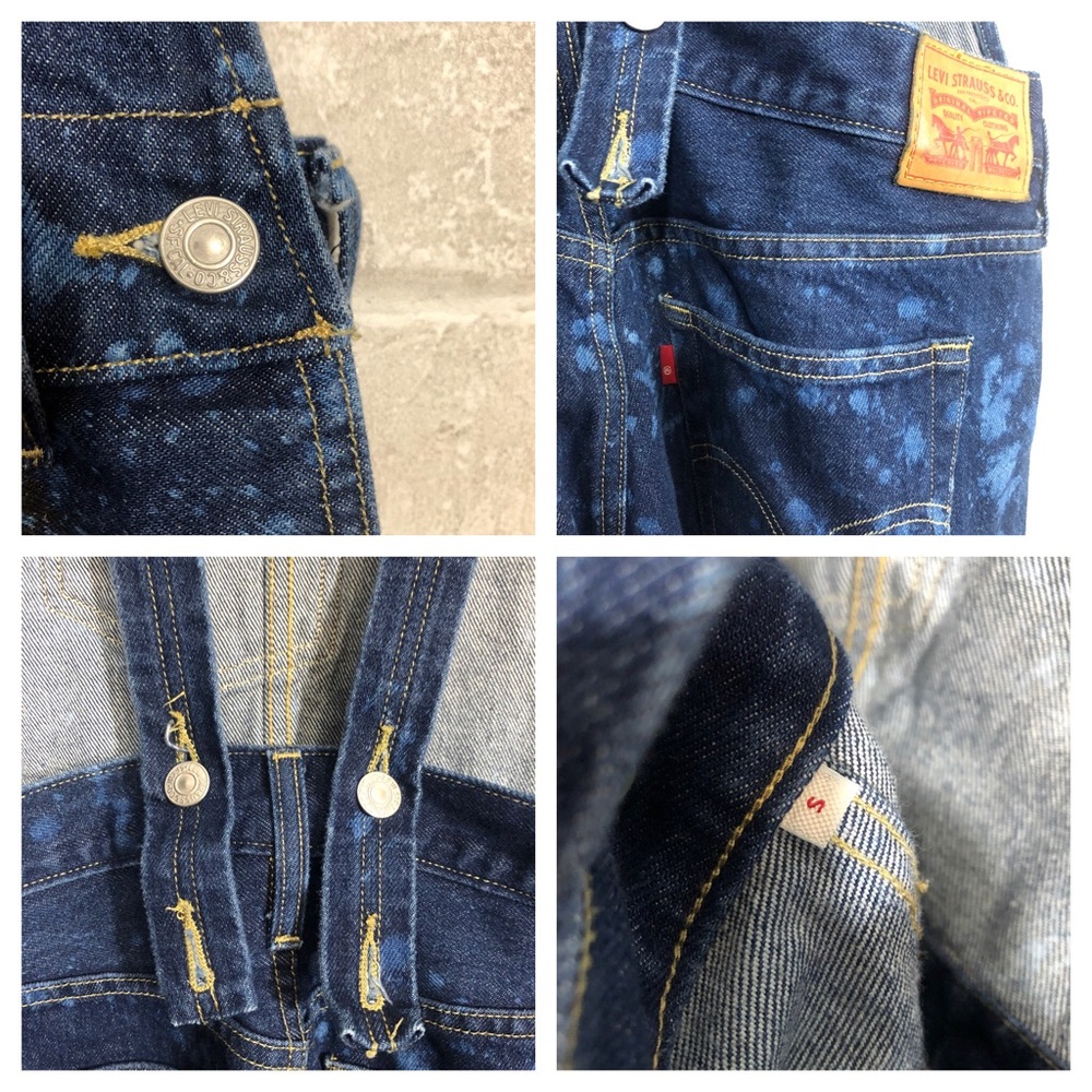 Cuffed Distressed Adjustable Bleached Overalls - image 8